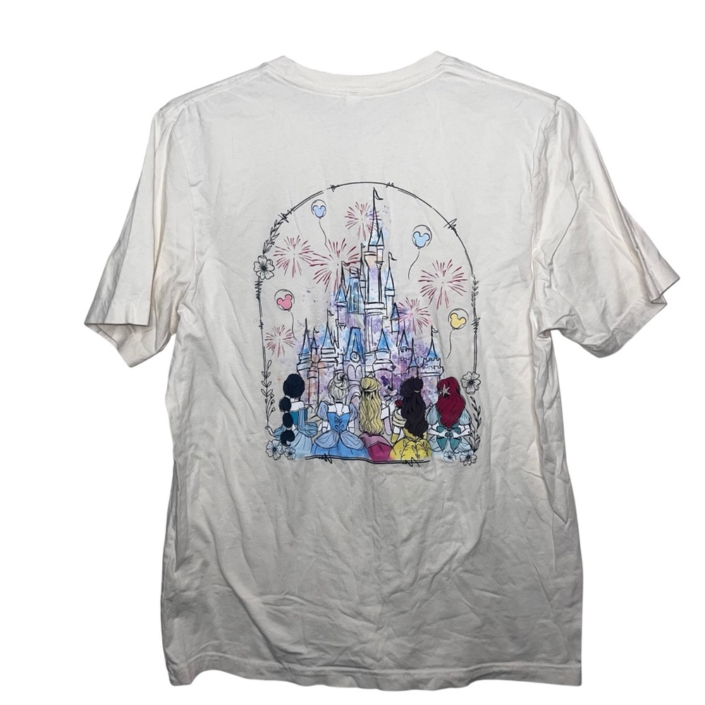 Bella Canvas Disney Princess Double Sided Graphic Cotton Tee Size Large NWOT